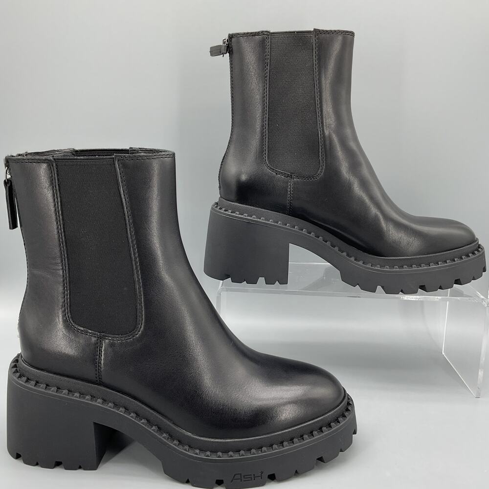 NEW Ash Women’s Newton Chelsea Boots Black Size US 7M/IT 37M
